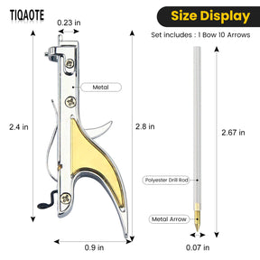 TIQAOTE Pocket Crossbow Mini Crossbow Model Bow and Arrow Hunting Outdoor Miniature Crossbow Art Craft Collectible for Adult