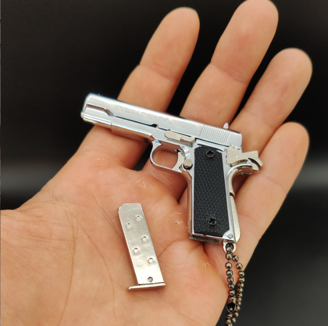 2mm pinfire gun Mini GUN Keychain With MODEL BULLETS 1911 Gun, Tactical Pistol, Mini Key Chain Gun, 1911 Pistol