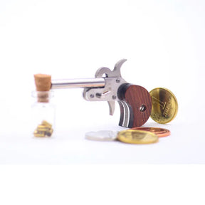 Mini Single Tube Miniature Derringer 2mm Pinfire gun Model with Bullet Shell for Collection Keychain hanging chain