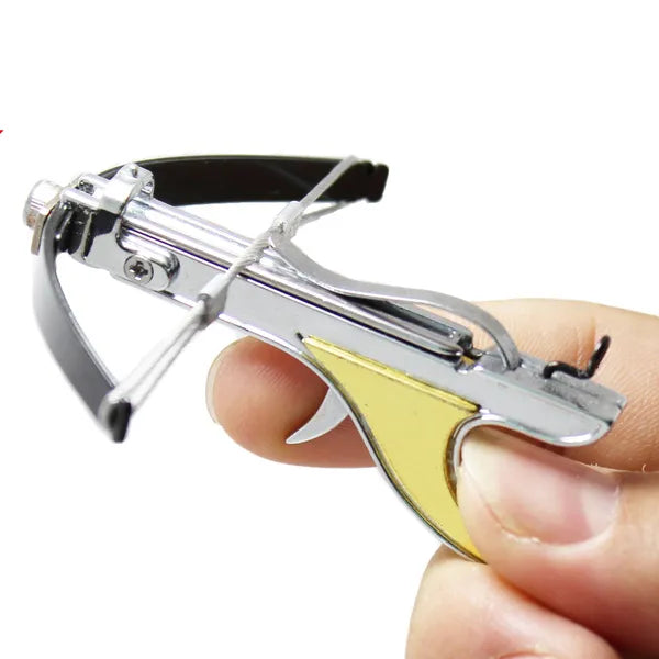 TIQAOTE Pocket Crossbow Mini Crossbow Model Bow and Arrow Hunting Outdoor Miniature Crossbow Art Craft Collectible for Adult